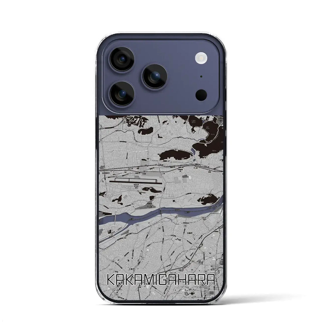 【各務原(岐阜県)】地図柄iPhoneケース(クリアタイプ)