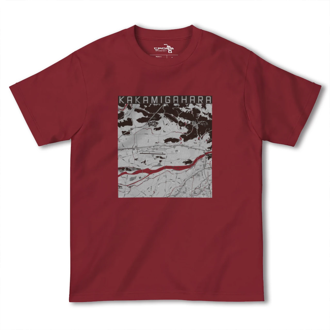 【各務原(岐阜県)】地図柄ヘビーウェイトTシャツ