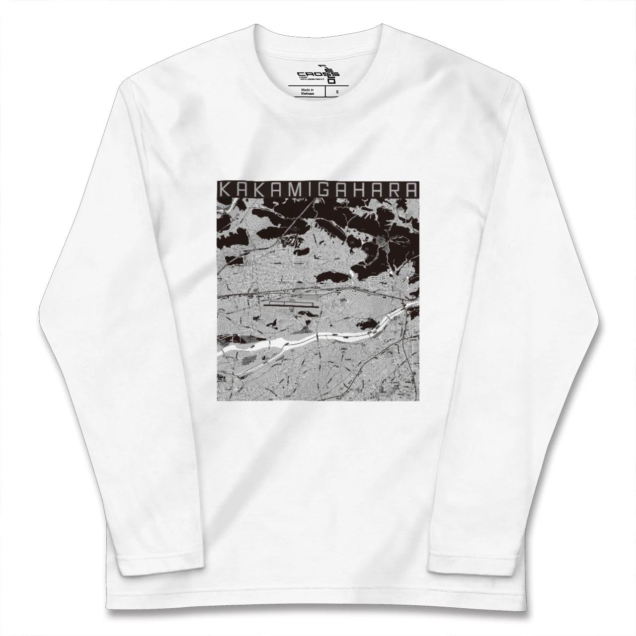 【各務原(岐阜県)】地図柄ロングスリーブTシャツ