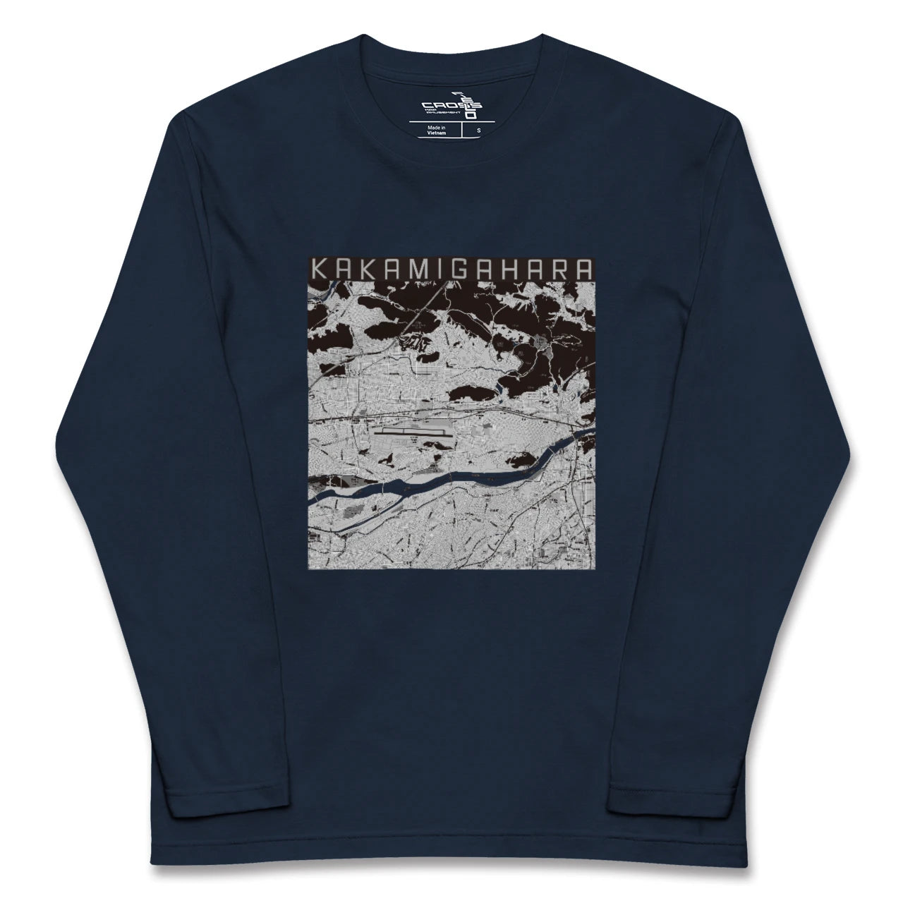 【各務原(岐阜県)】地図柄ロングスリーブTシャツ