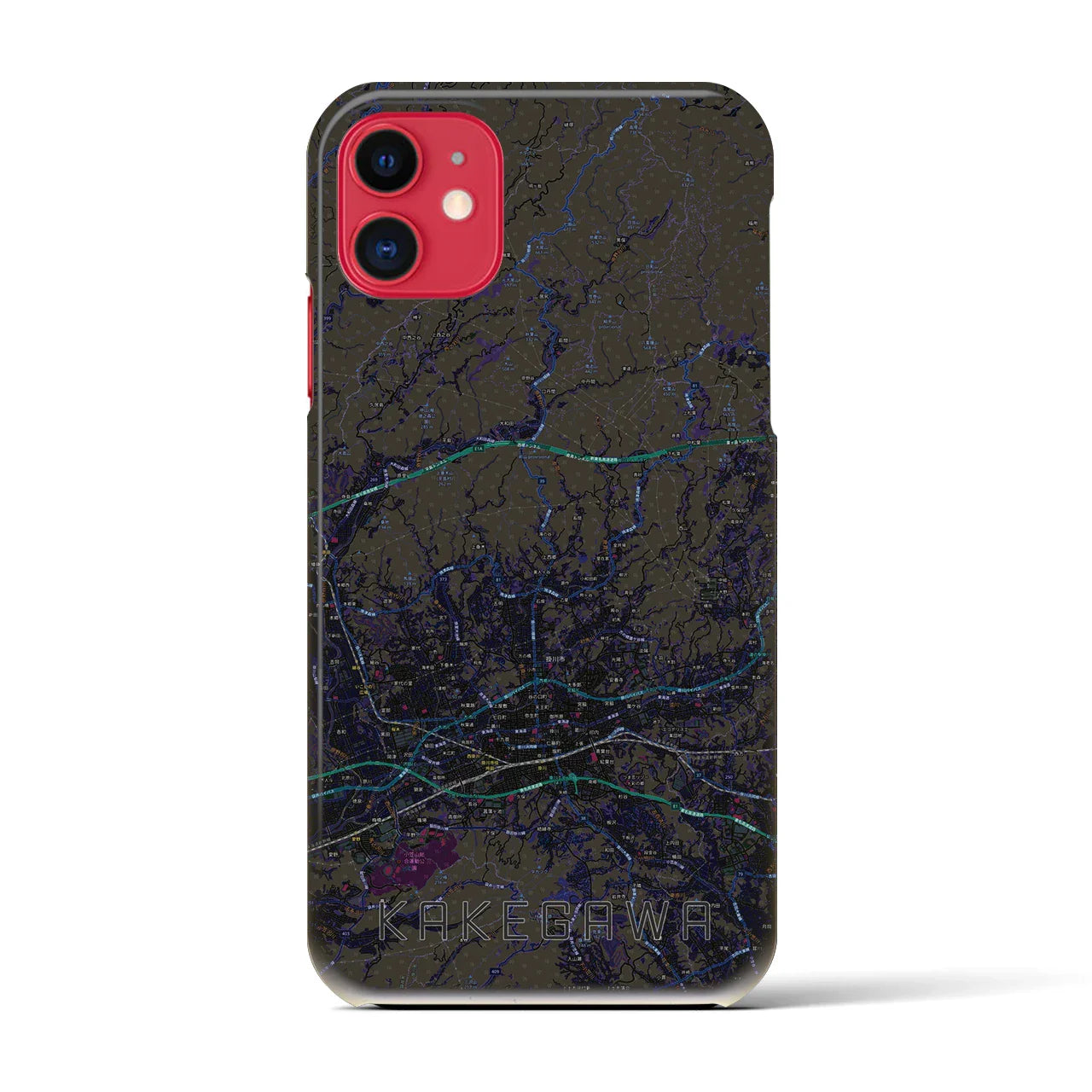 【掛川2(静岡県)】地図柄iPhoneケース(バックカバータイプ)
