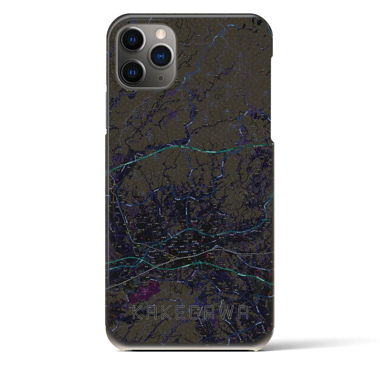 【掛川2(静岡県)】地図柄iPhoneケース(バックカバータイプ)