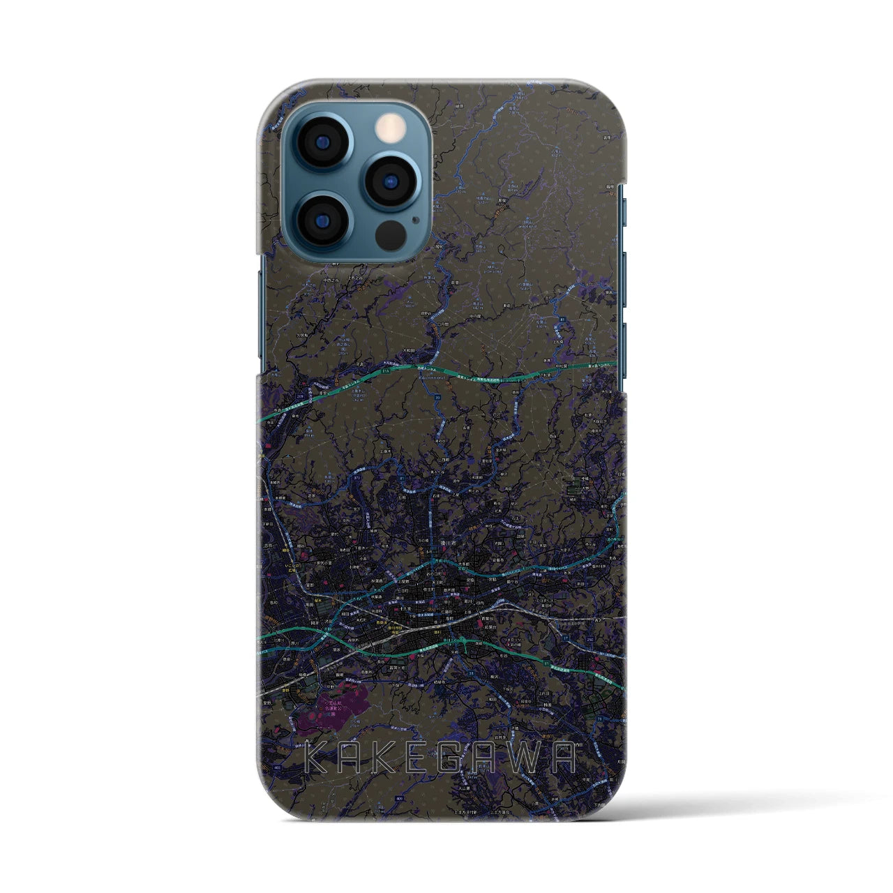 【掛川2(静岡県)】地図柄iPhoneケース(バックカバータイプ)