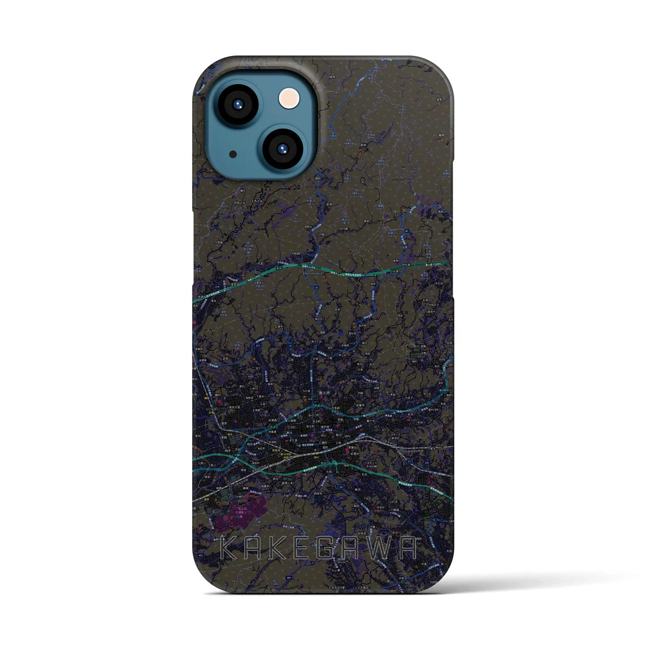 【掛川2(静岡県)】地図柄iPhoneケース(バックカバータイプ)