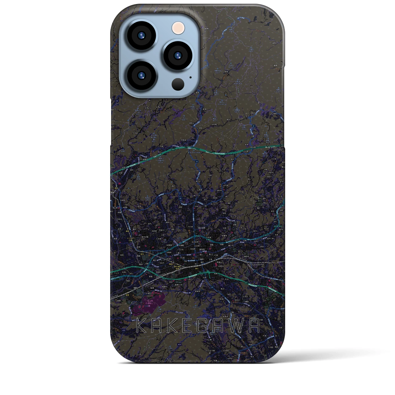 【掛川2(静岡県)】地図柄iPhoneケース(バックカバータイプ)