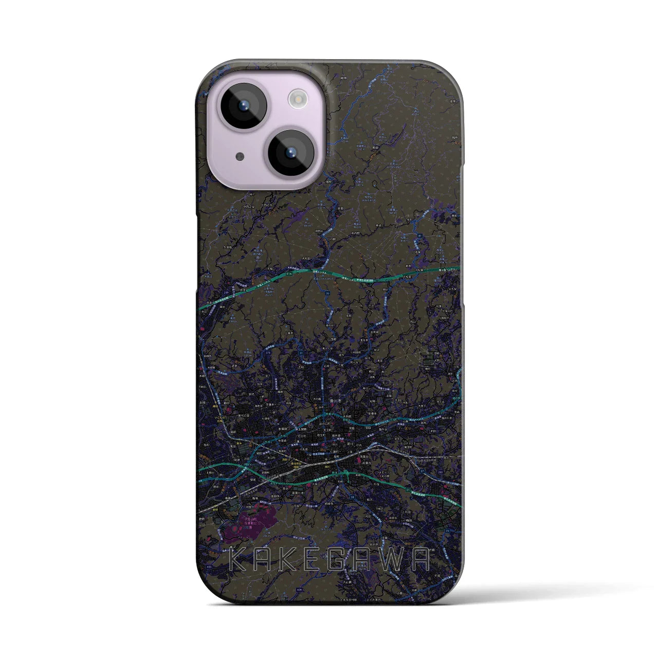 【掛川2(静岡県)】地図柄iPhoneケース(バックカバータイプ)