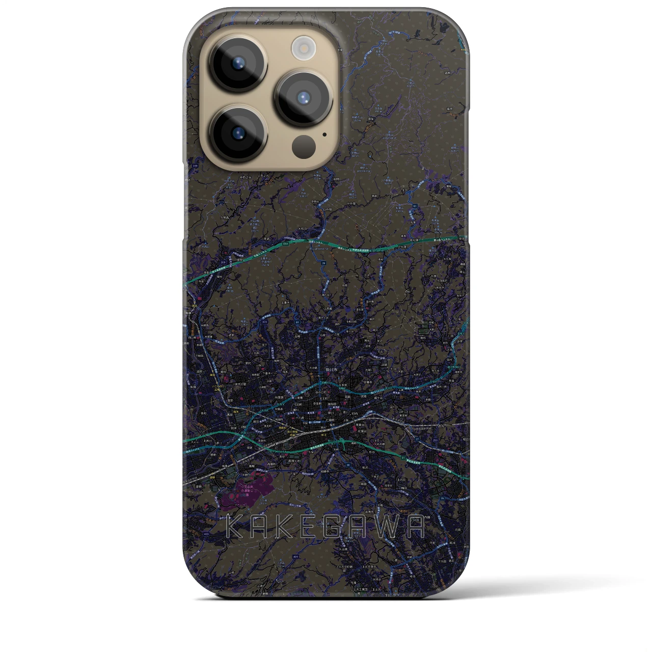 【掛川2(静岡県)】地図柄iPhoneケース(バックカバータイプ)