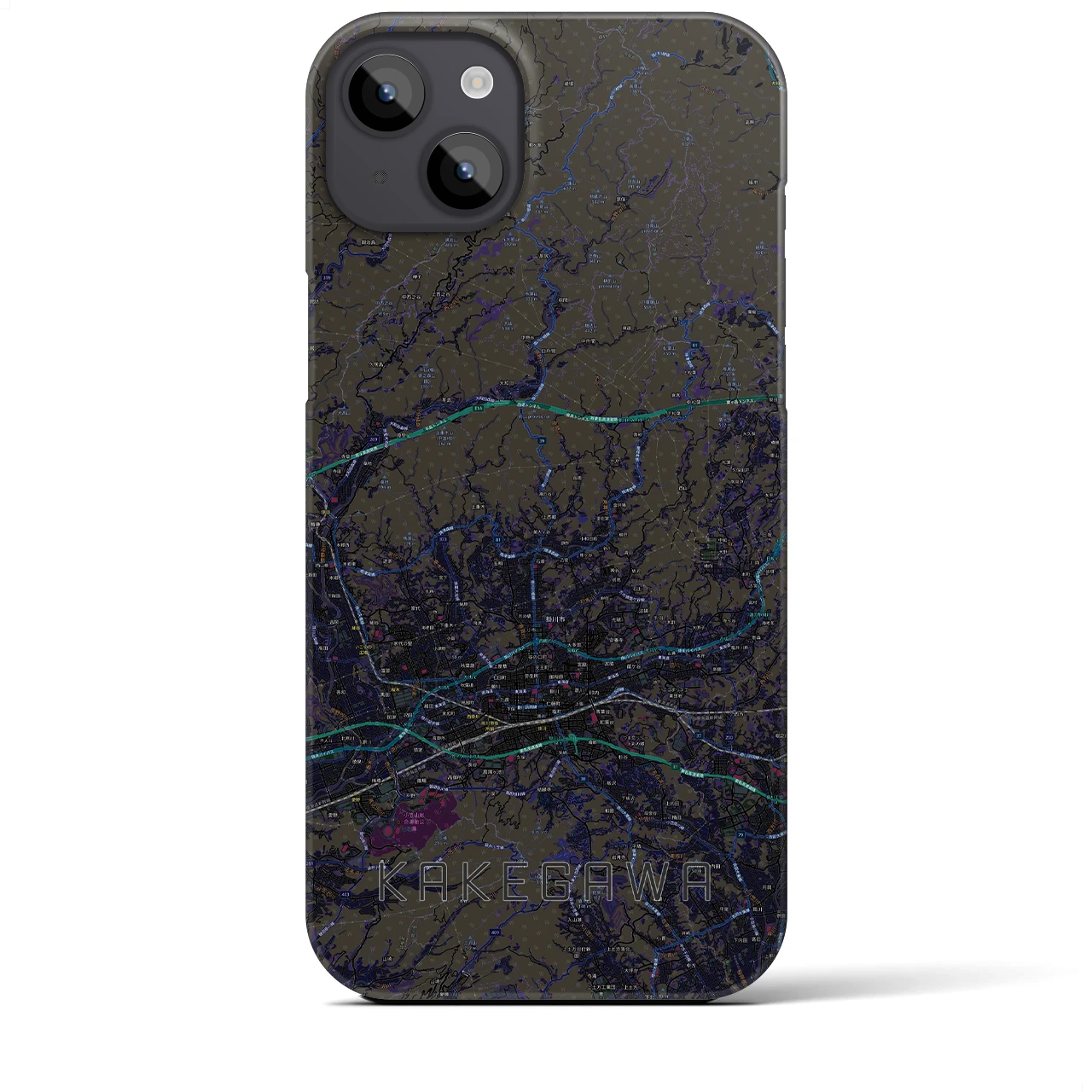 【掛川2(静岡県)】地図柄iPhoneケース(バックカバータイプ)