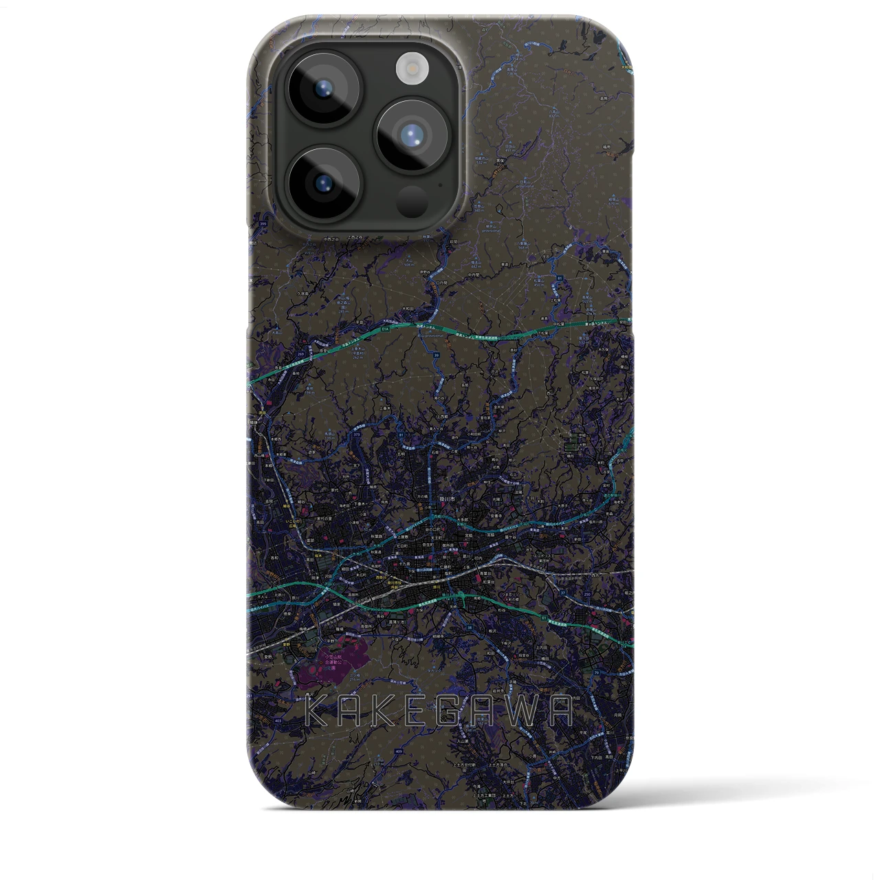 【掛川2(静岡県)】地図柄iPhoneケース(バックカバータイプ)