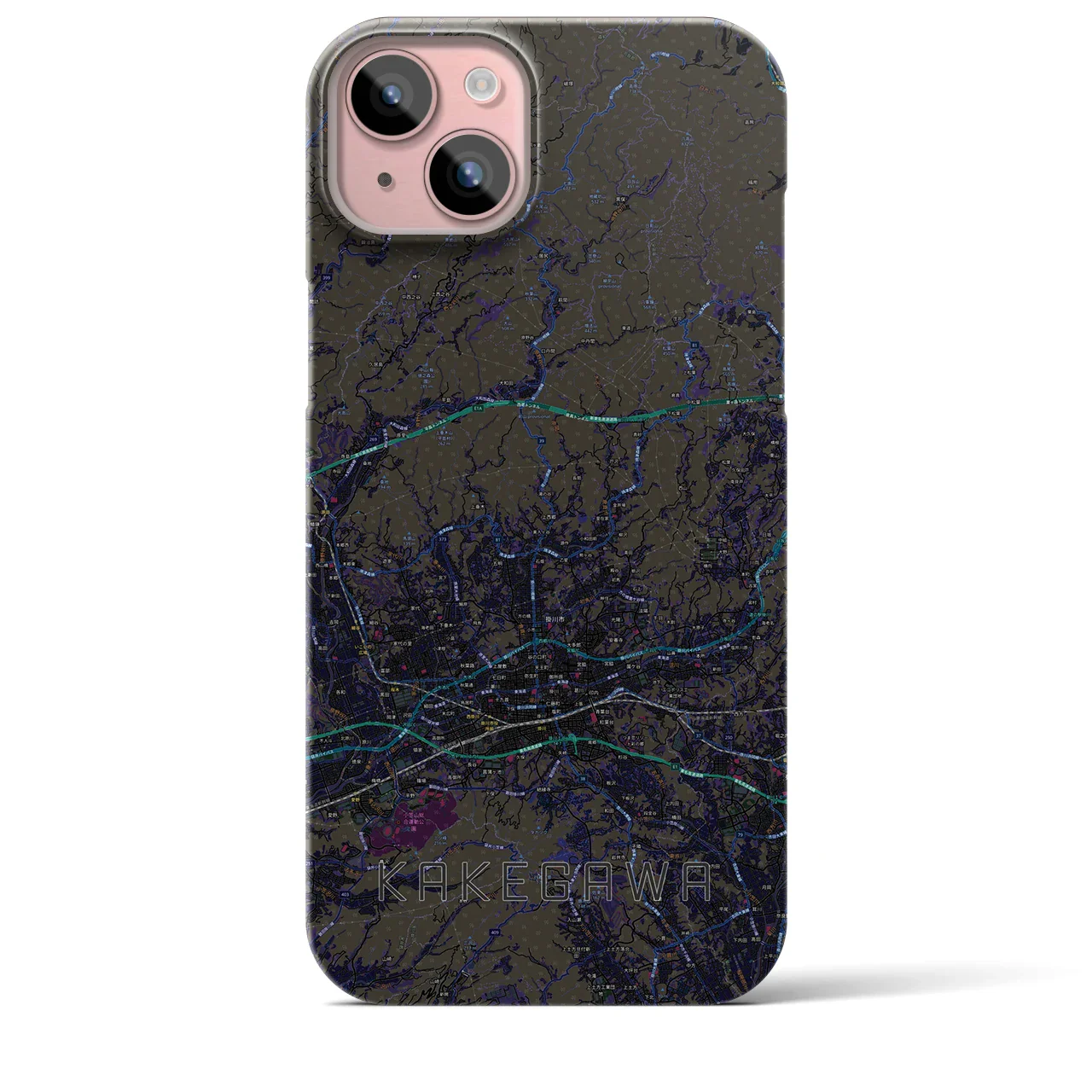 【掛川2(静岡県)】地図柄iPhoneケース(バックカバータイプ)