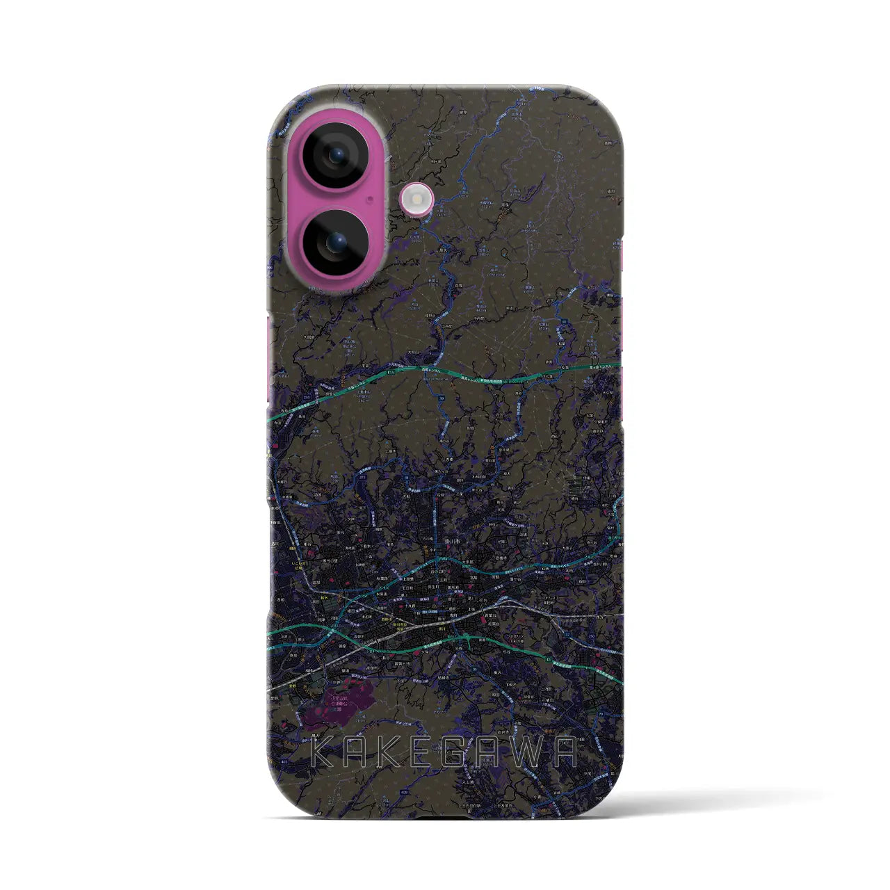 【掛川2(静岡県)】地図柄iPhoneケース(バックカバータイプ)