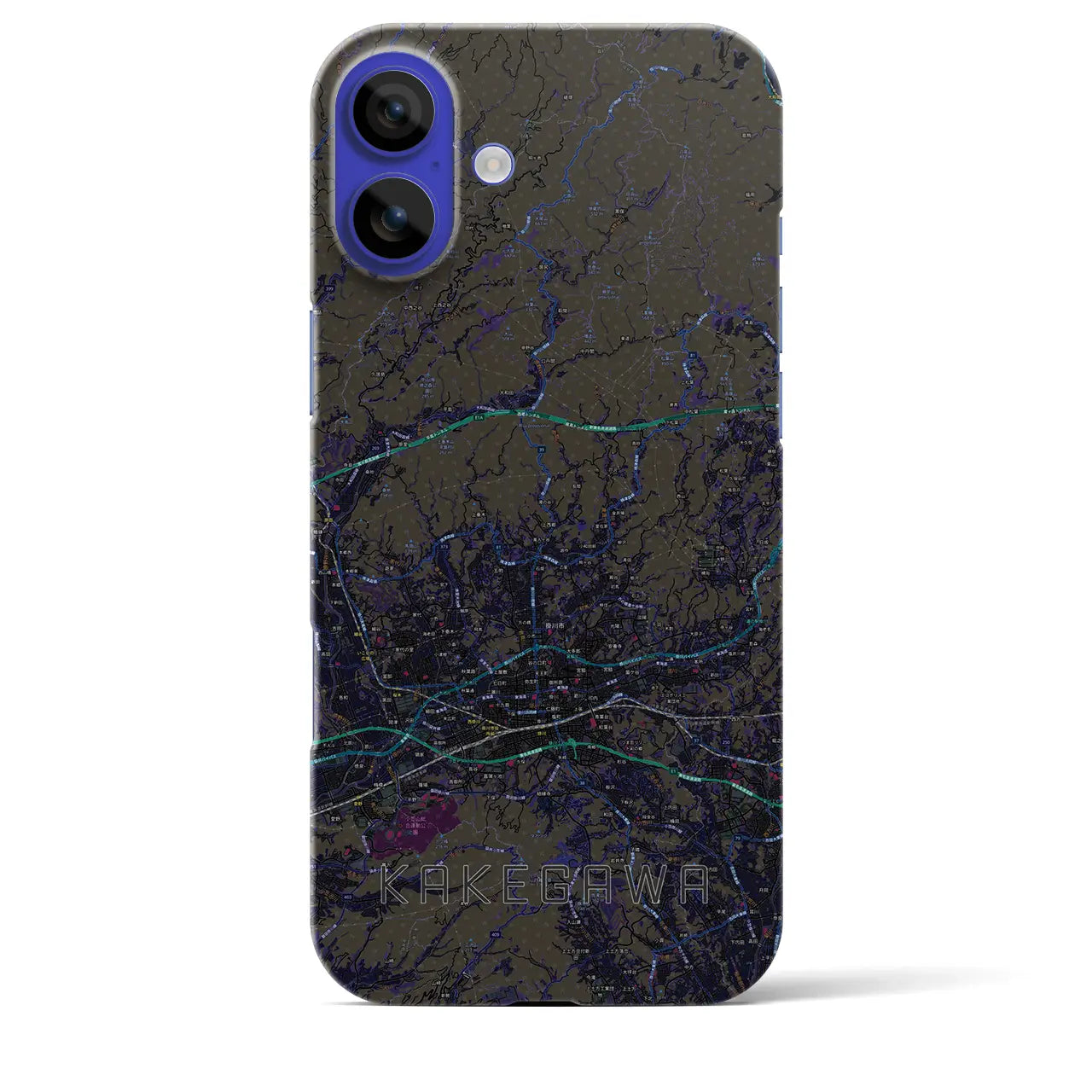 【掛川2(静岡県)】地図柄iPhoneケース(バックカバータイプ)