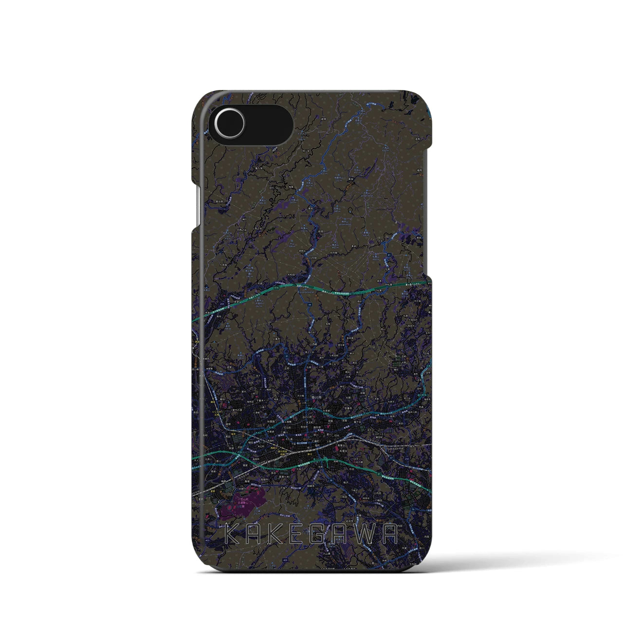 【掛川2(静岡県)】地図柄iPhoneケース(バックカバータイプ)