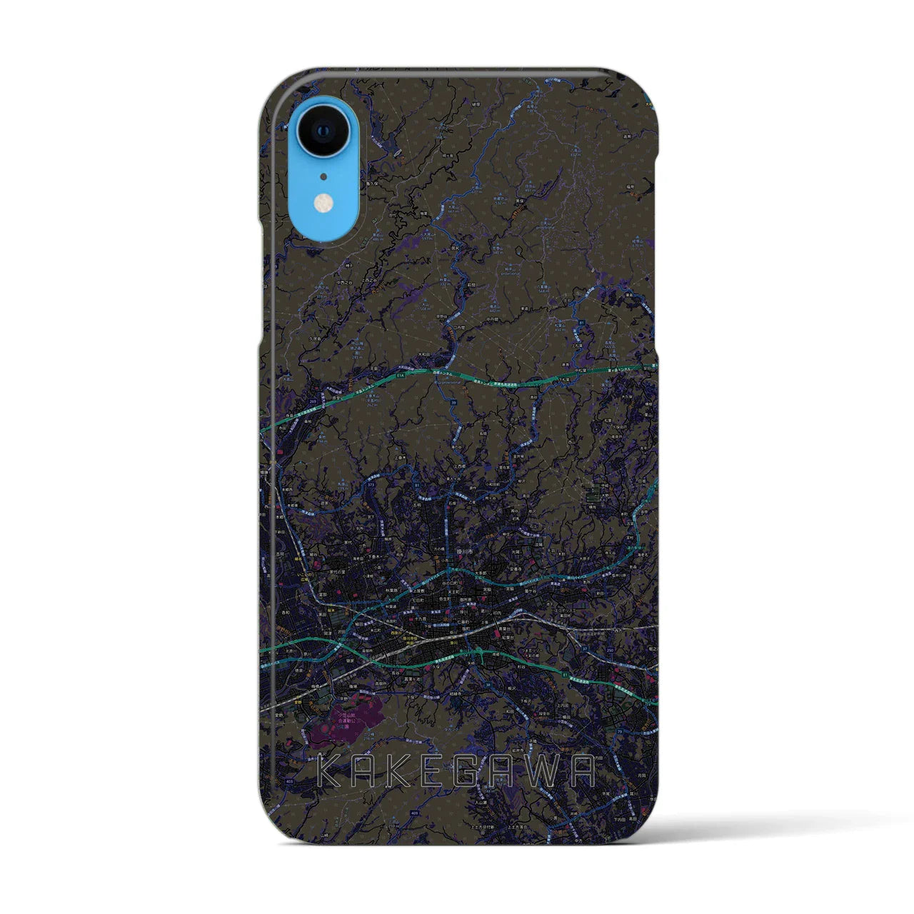 【掛川2(静岡県)】地図柄iPhoneケース(バックカバータイプ)