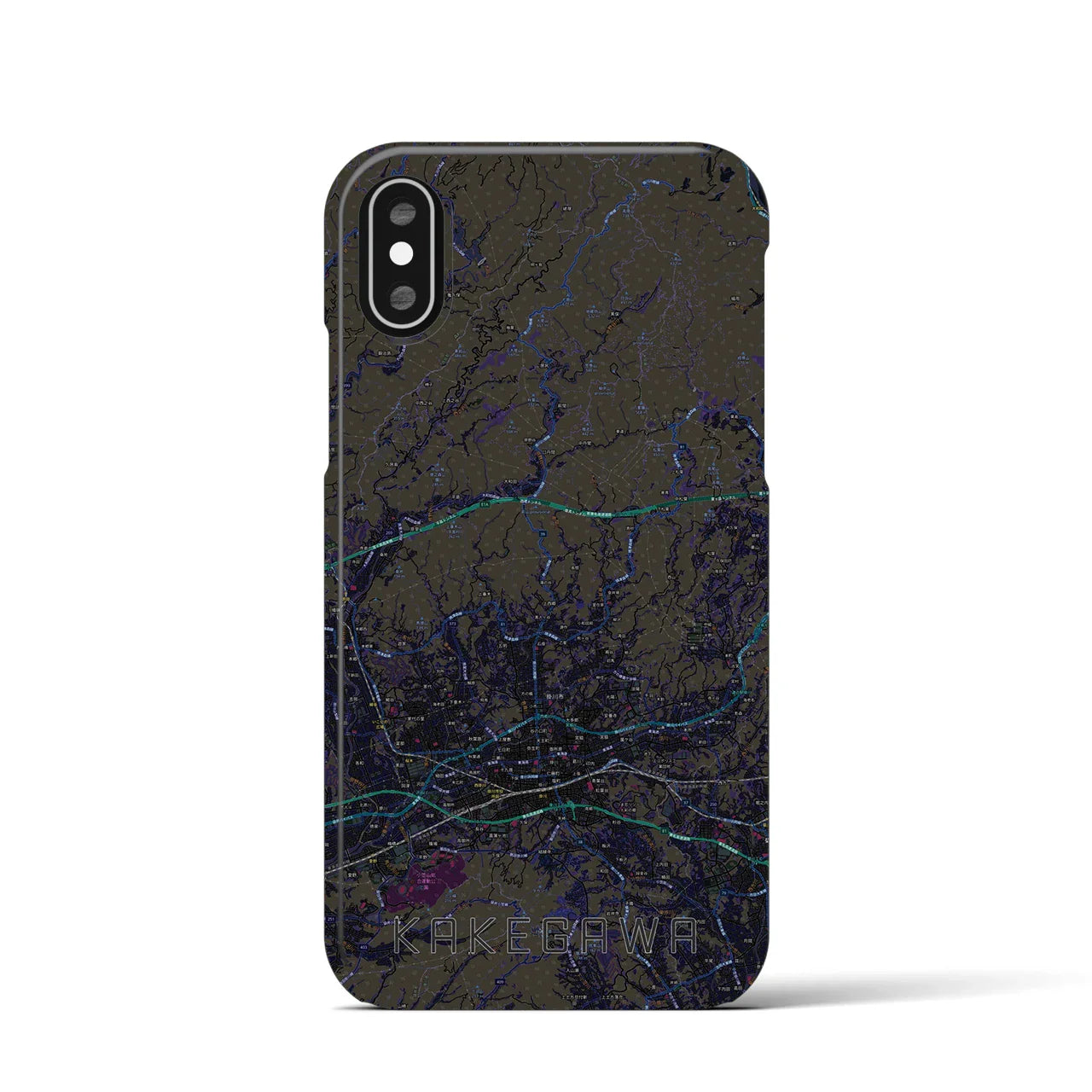 【掛川2(静岡県)】地図柄iPhoneケース(バックカバータイプ)