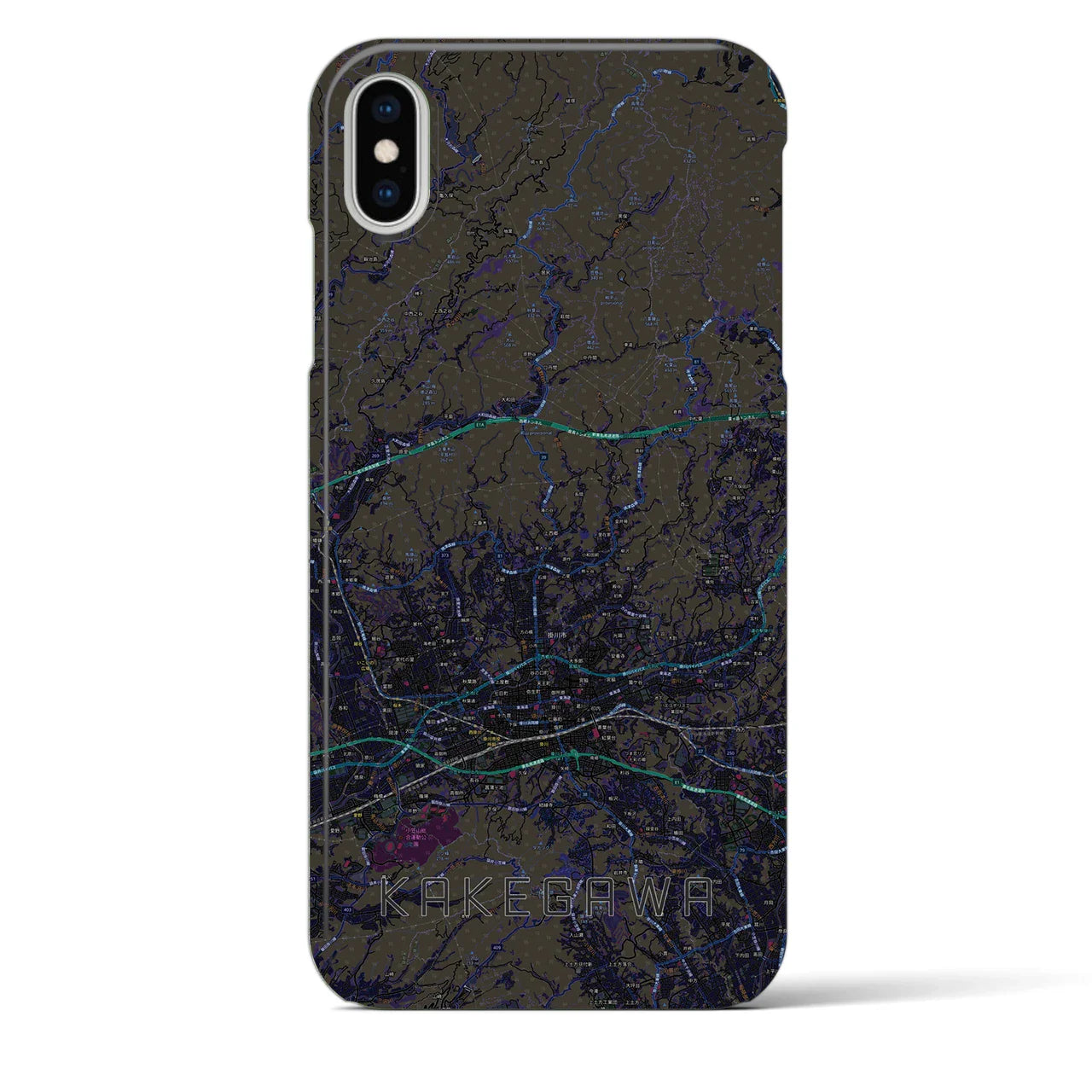 【掛川2(静岡県)】地図柄iPhoneケース(バックカバータイプ)