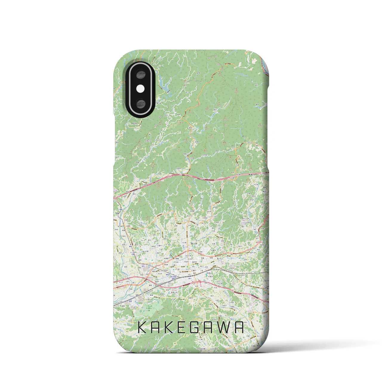【掛川2(静岡県)】地図柄iPhoneケース(バックカバータイプ)