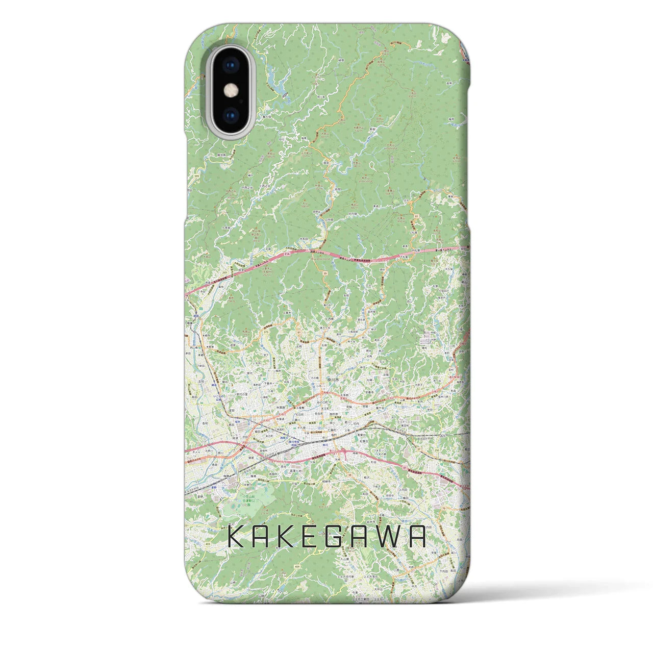 【掛川2(静岡県)】地図柄iPhoneケース(バックカバータイプ)
