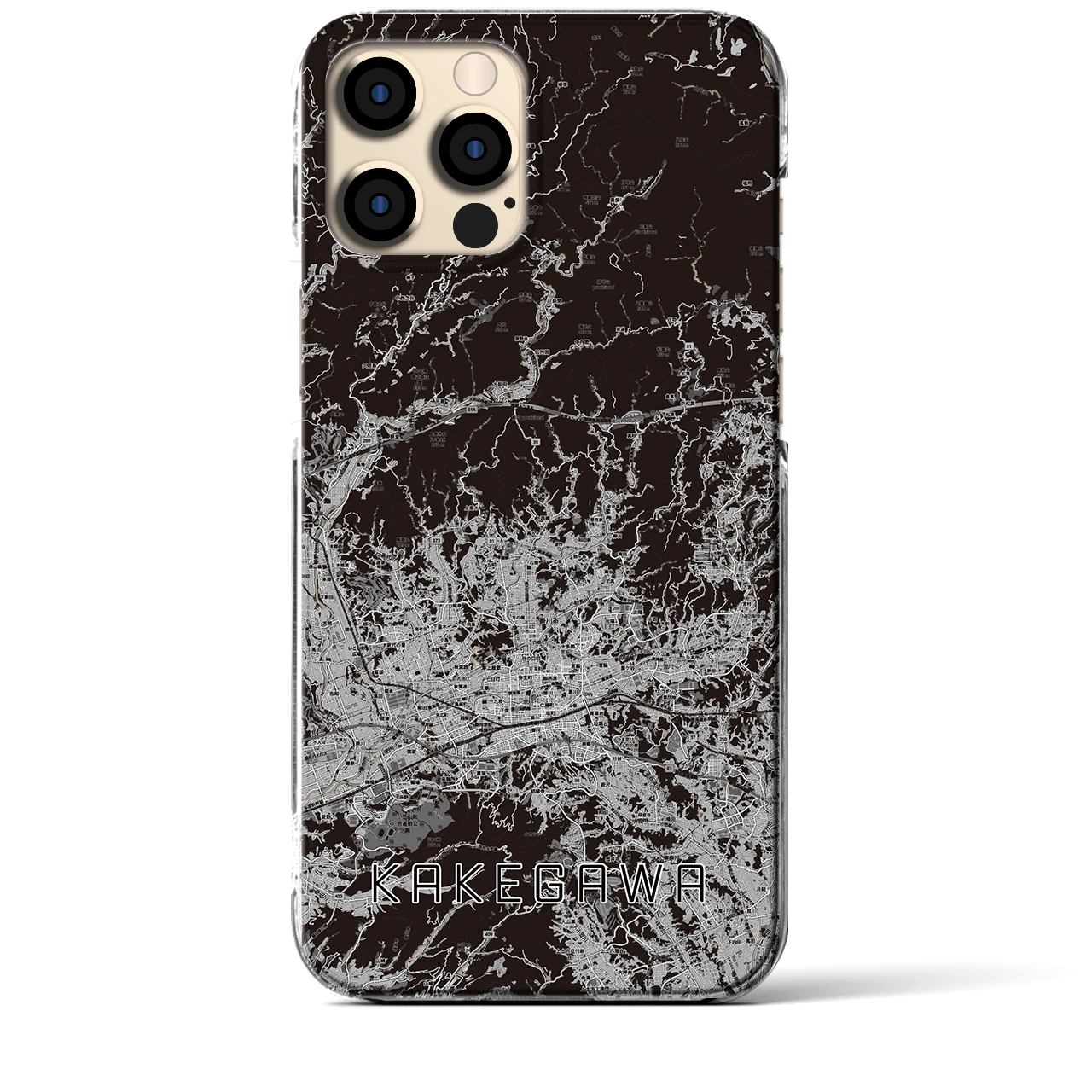 【掛川2(静岡県)】地図柄iPhoneケース(クリアタイプ)