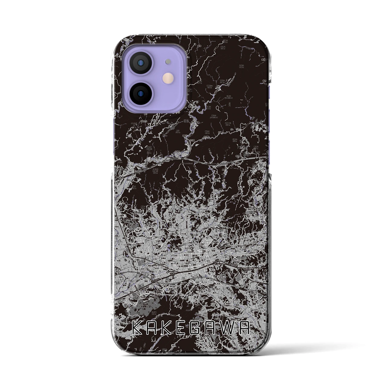 【掛川2(静岡県)】地図柄iPhoneケース(クリアタイプ)