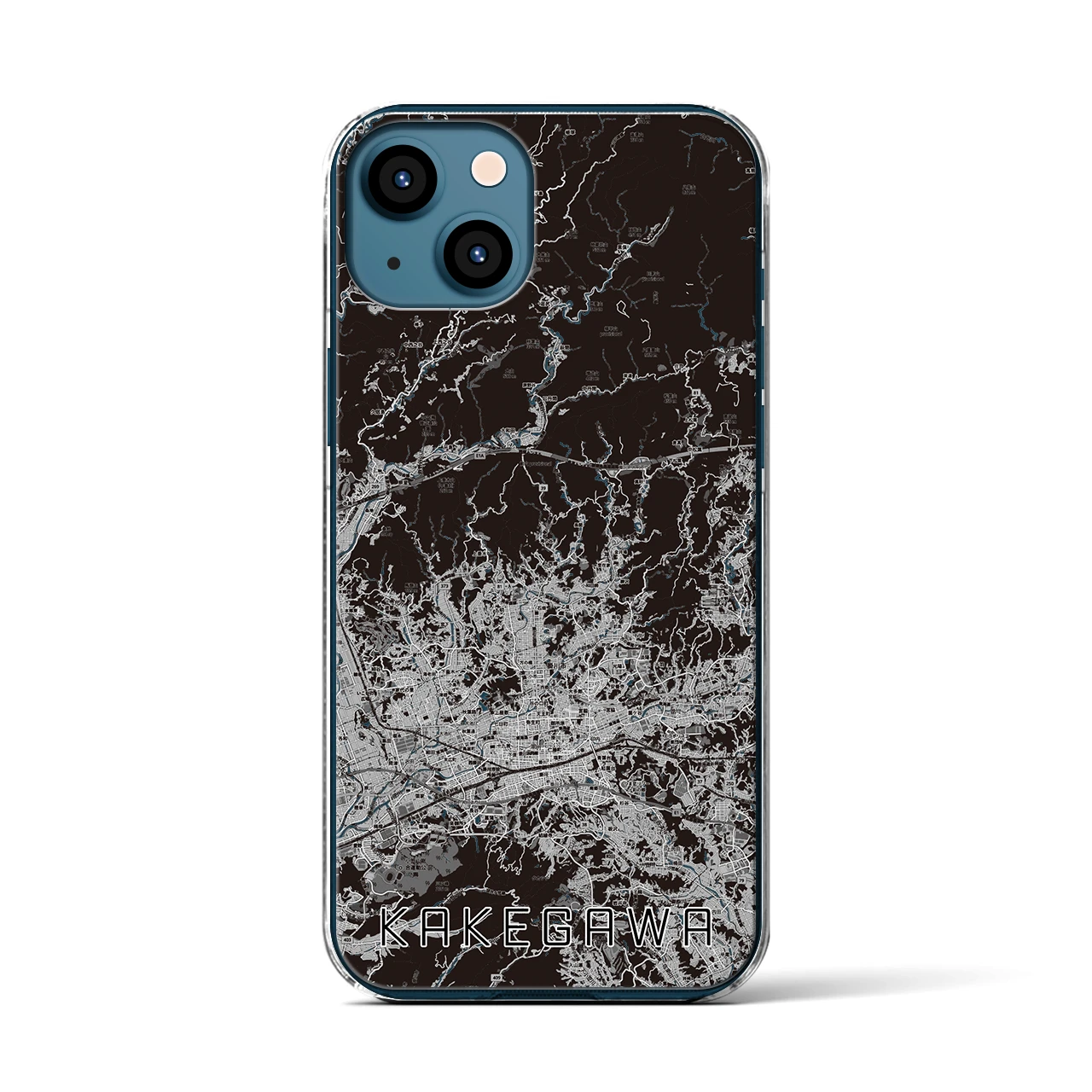 【掛川2(静岡県)】地図柄iPhoneケース(クリアタイプ)