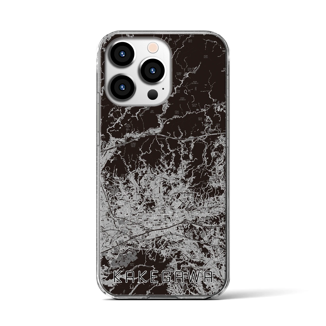 【掛川2(静岡県)】地図柄iPhoneケース(クリアタイプ)