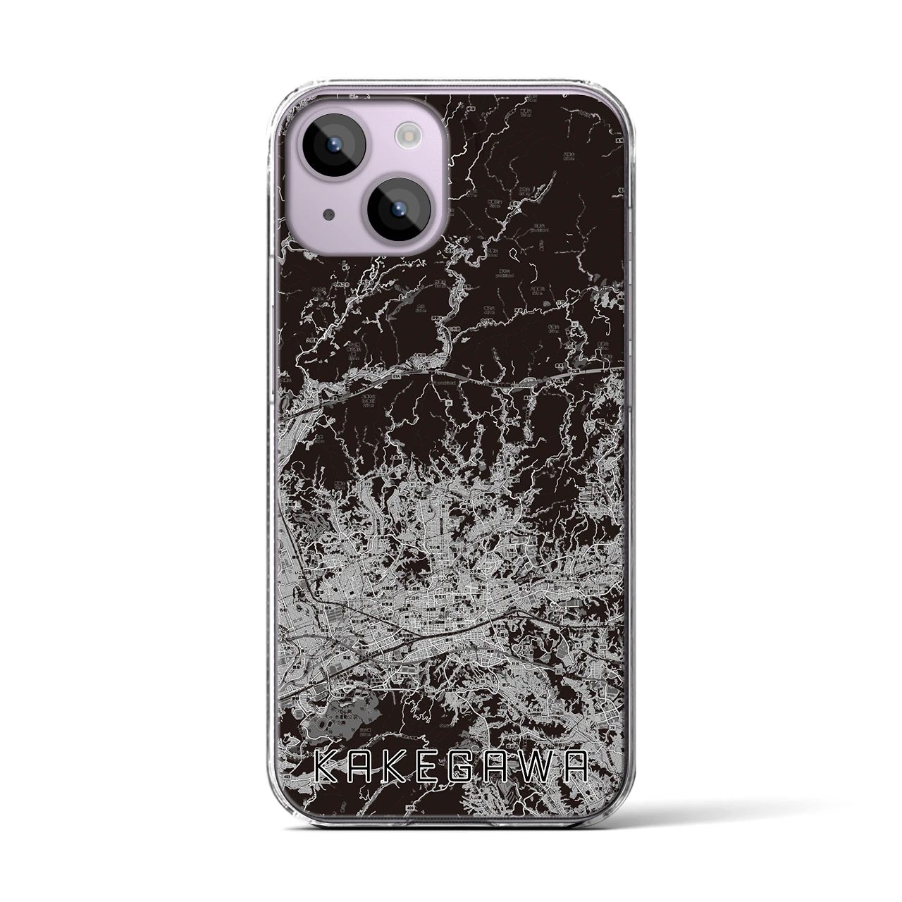 【掛川2(静岡県)】地図柄iPhoneケース(クリアタイプ)