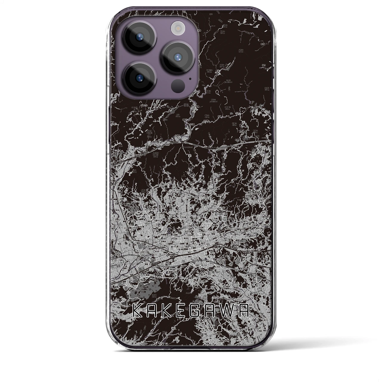 【掛川2(静岡県)】地図柄iPhoneケース(クリアタイプ)