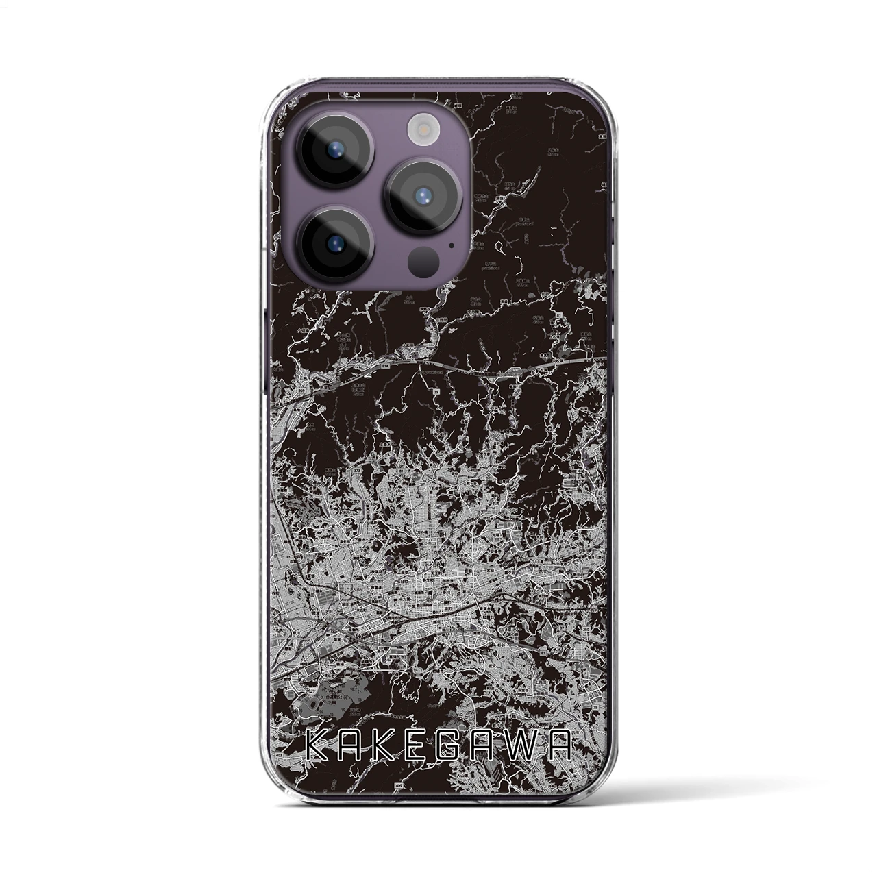 【掛川2(静岡県)】地図柄iPhoneケース(クリアタイプ)