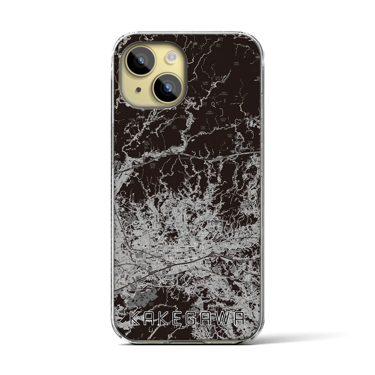 【掛川2(静岡県)】地図柄iPhoneケース(クリアタイプ)