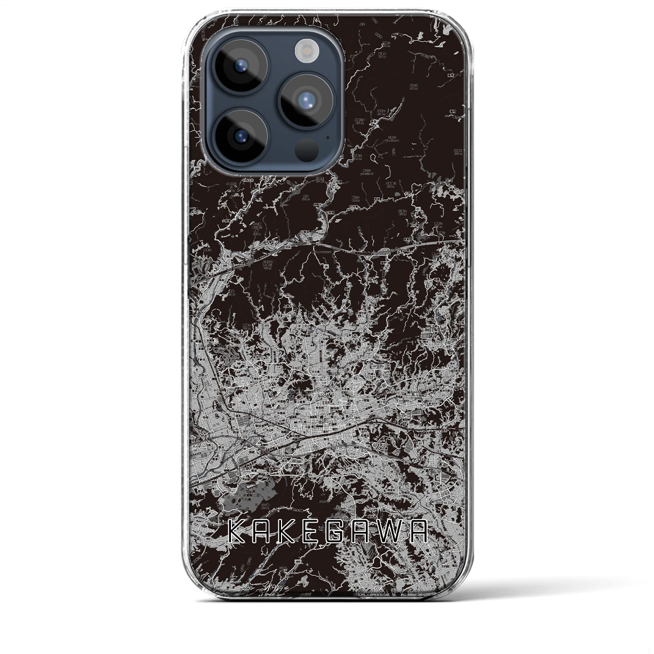 【掛川2(静岡県)】地図柄iPhoneケース(クリアタイプ)