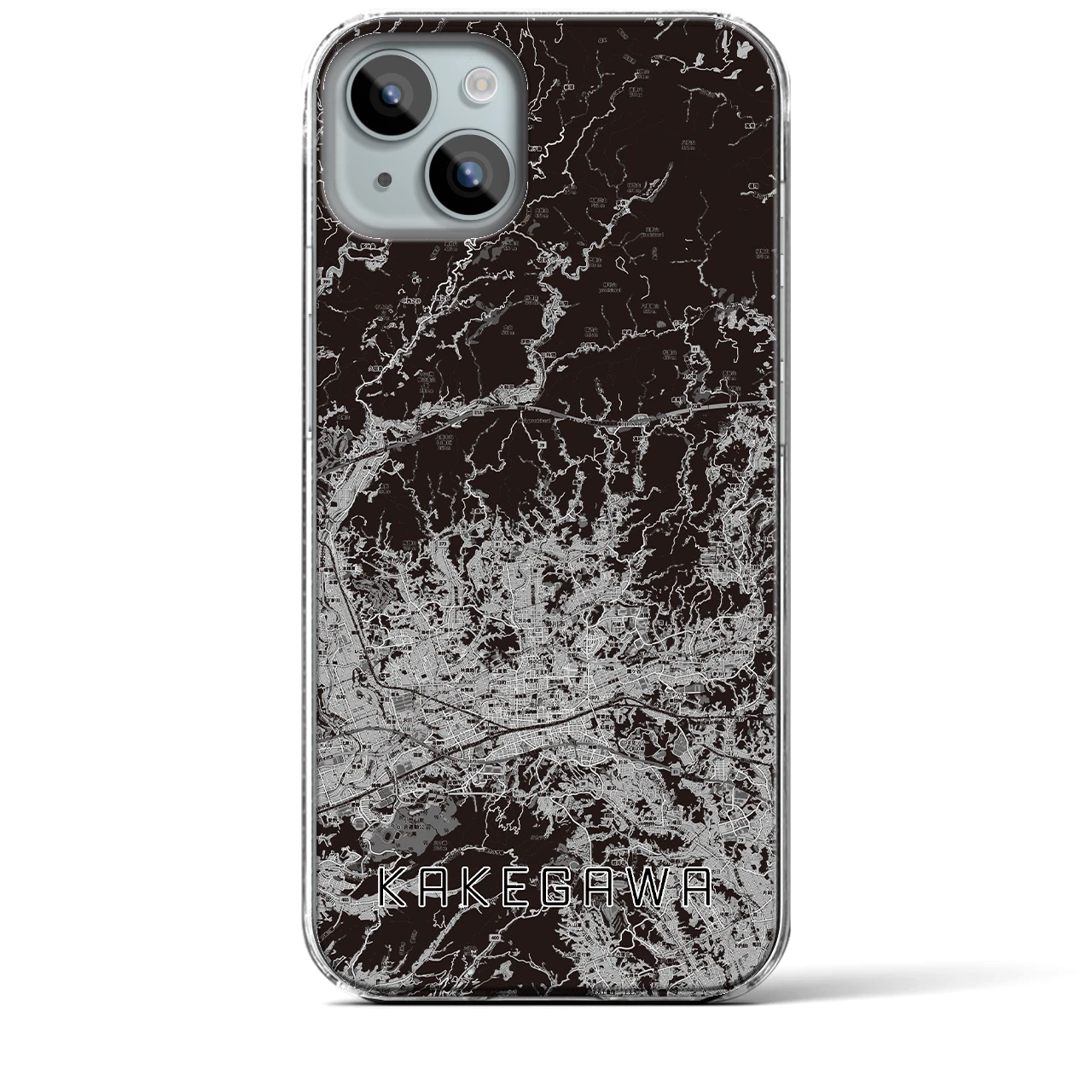 【掛川2(静岡県)】地図柄iPhoneケース(クリアタイプ)