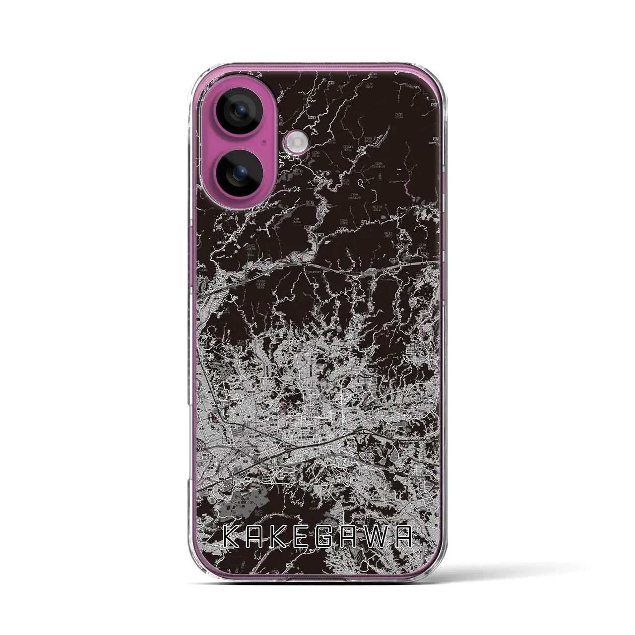 【掛川2(静岡県)】地図柄iPhoneケース(クリアタイプ)