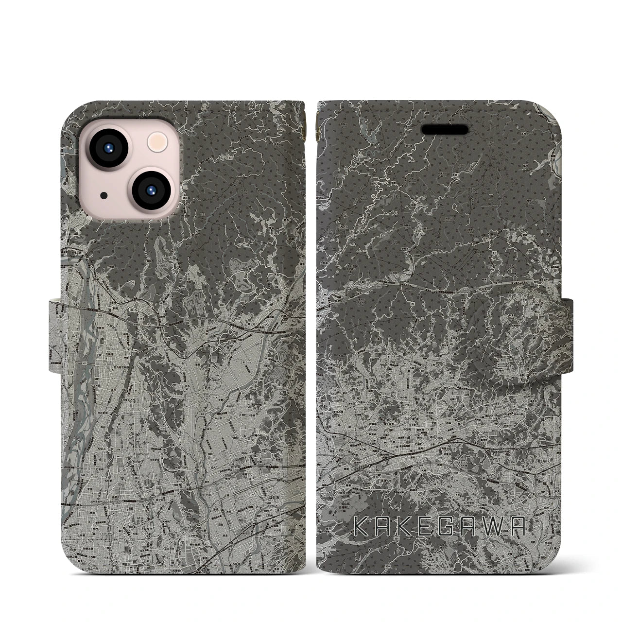 【掛川2(静岡県)】地図柄iPhoneケース(手帳タイプ)