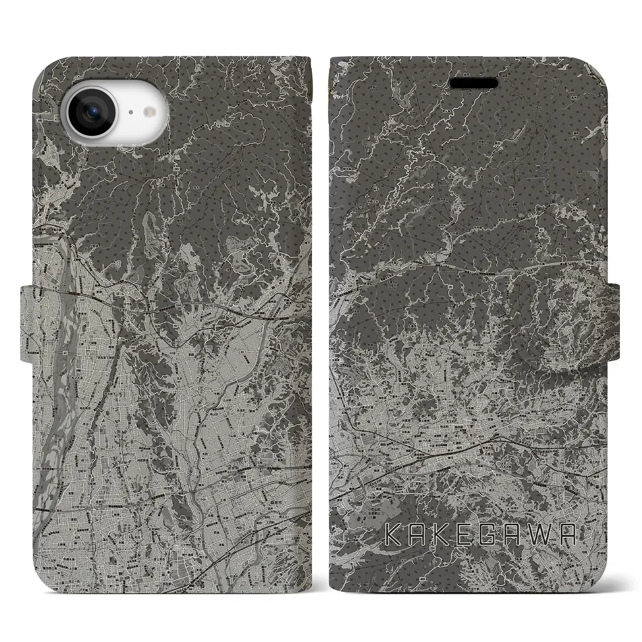 【掛川2(静岡県)】地図柄iPhoneケース(手帳タイプ)