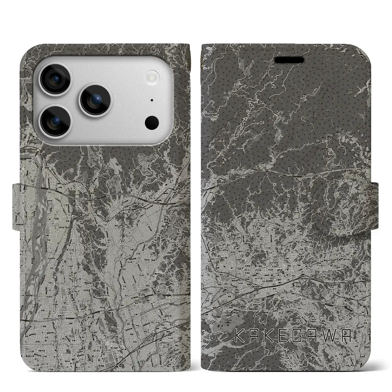 【掛川2(静岡県)】地図柄iPhoneケース(手帳タイプ)