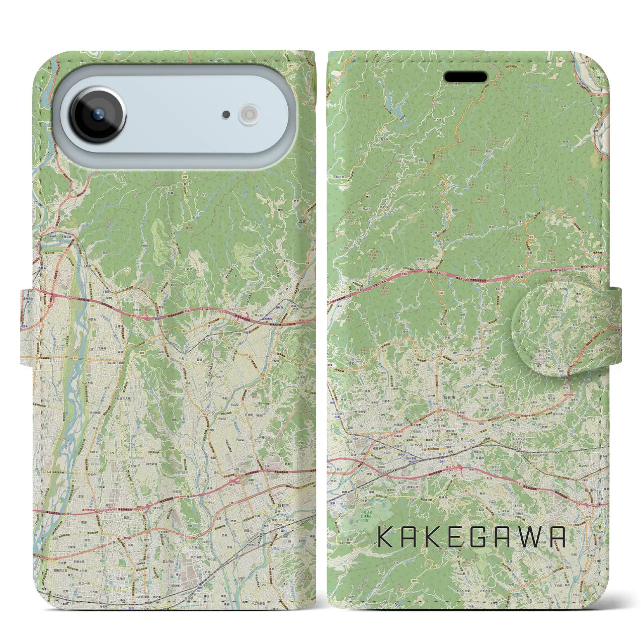 【掛川2(静岡県)】地図柄iPhoneケース(手帳タイプ)