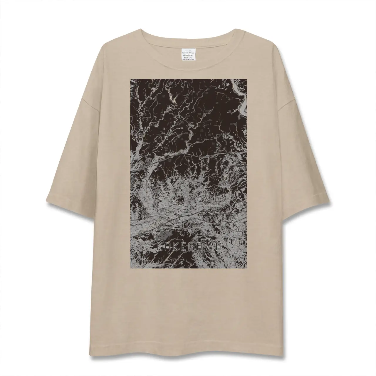 【掛川2(静岡県)】地図柄ビッグシルエットTシャツ