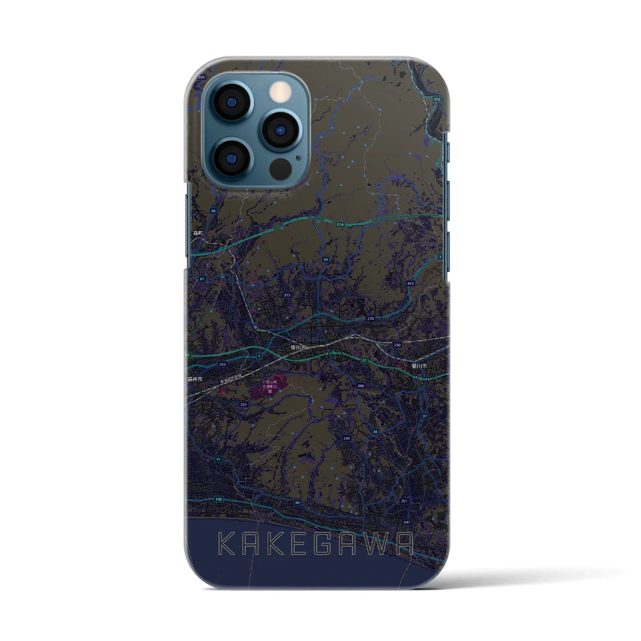 【掛川3(静岡県)】地図柄iPhoneケース(バックカバータイプ)