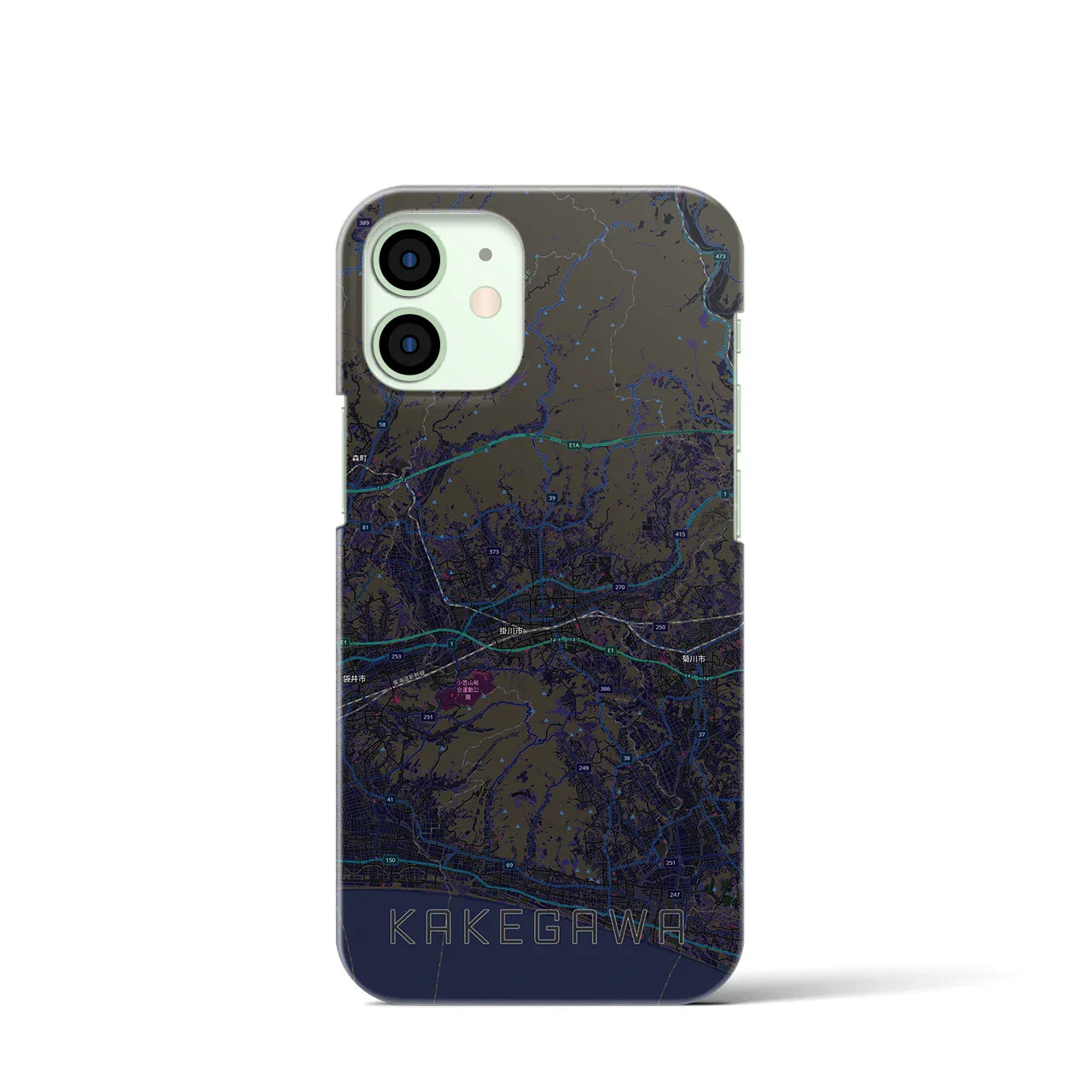 【掛川3(静岡県)】地図柄iPhoneケース(バックカバータイプ)