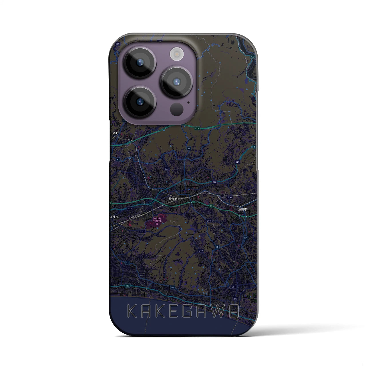 【掛川3(静岡県)】地図柄iPhoneケース(バックカバータイプ)