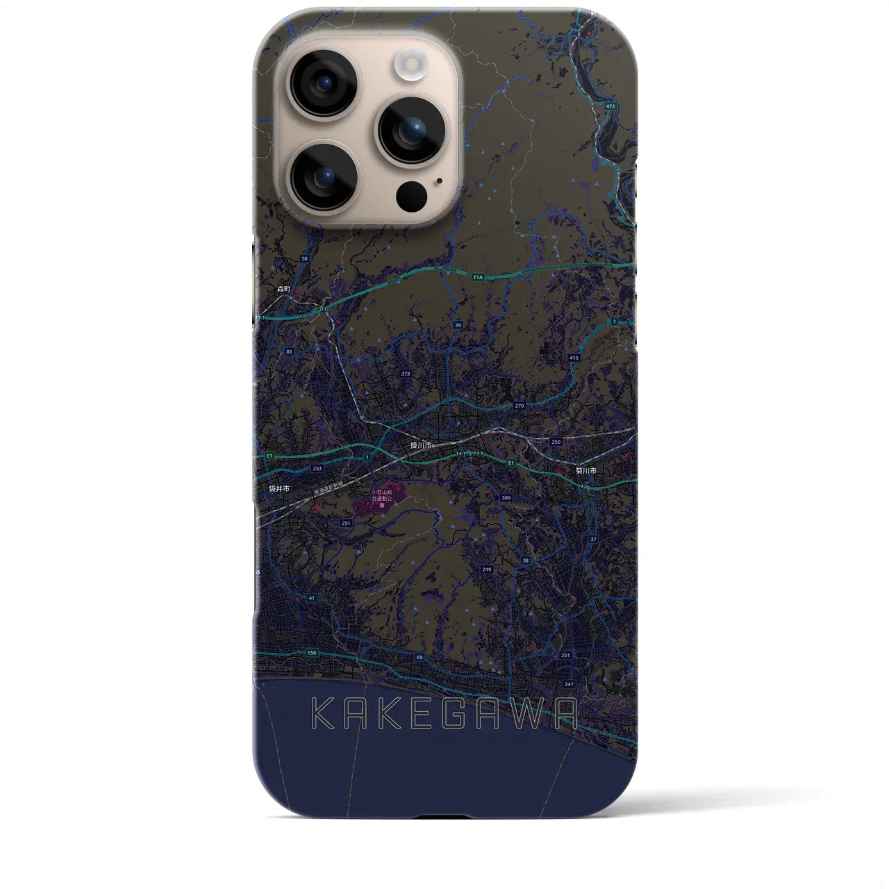 【掛川3(静岡県)】地図柄iPhoneケース(バックカバータイプ)