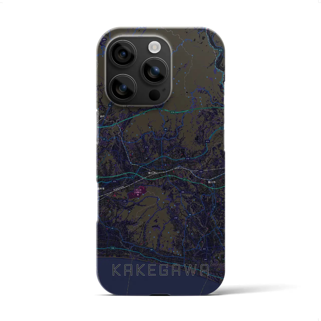 【掛川3(静岡県)】地図柄iPhoneケース(バックカバータイプ)