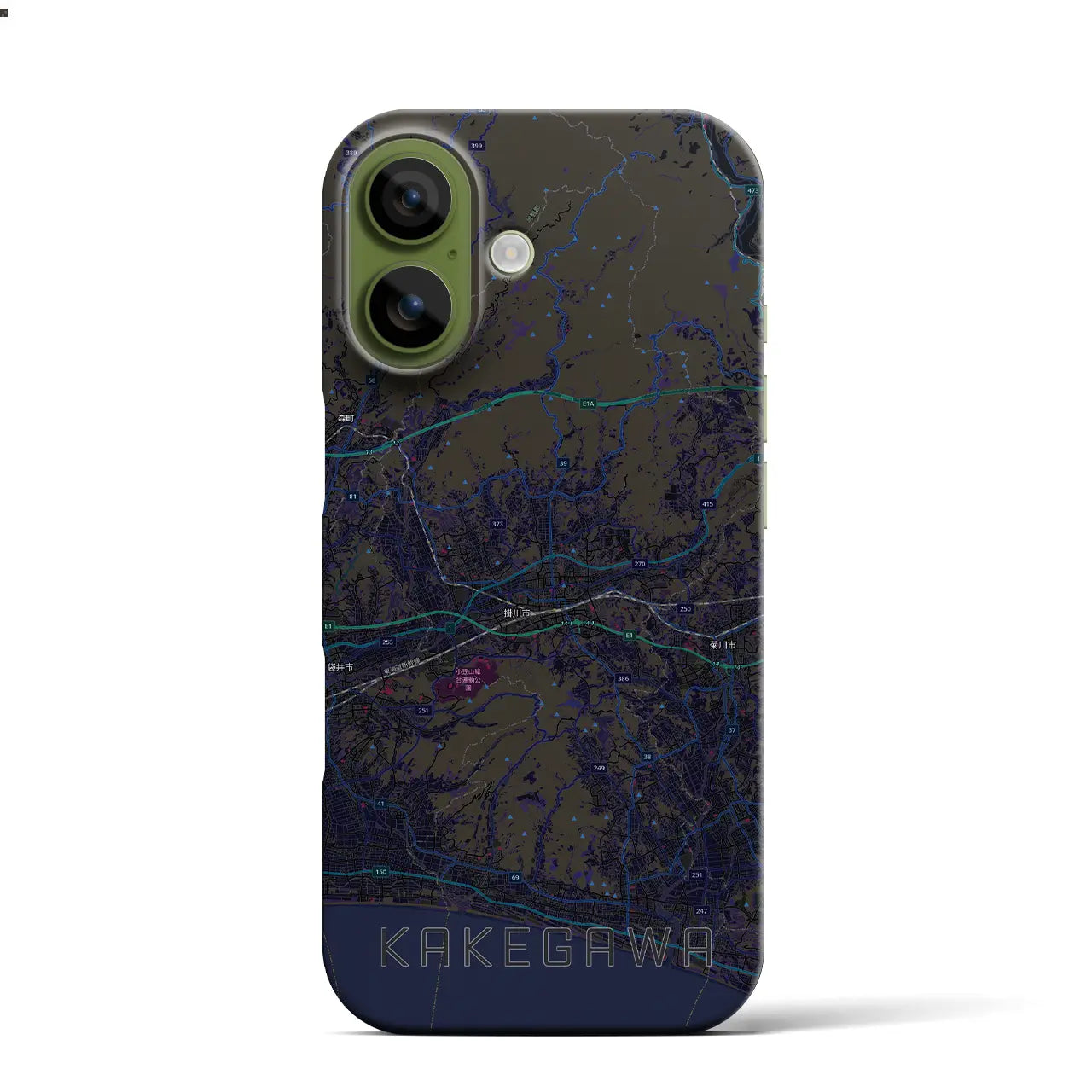 【掛川3(静岡県)】地図柄iPhoneケース(バックカバータイプ)