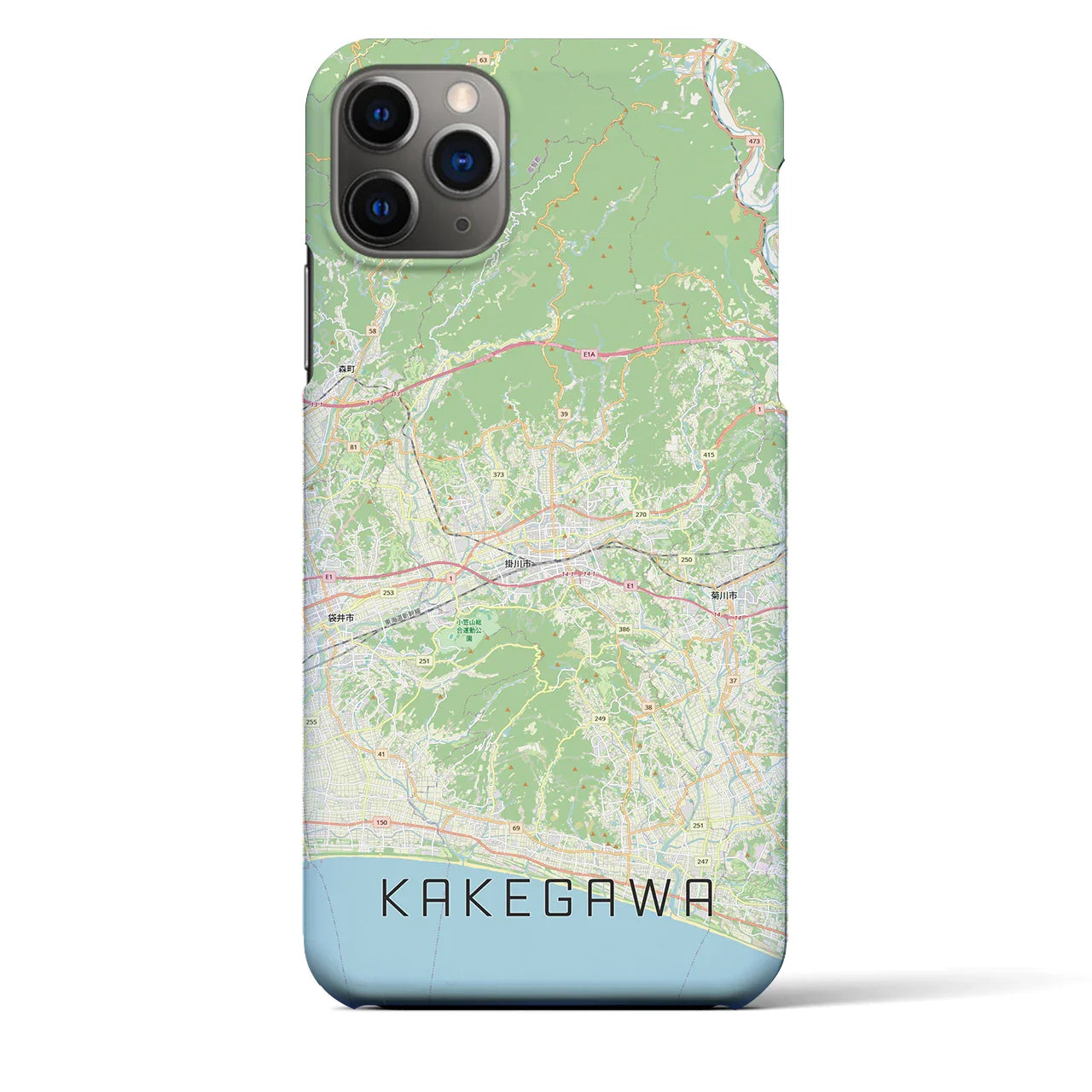 【掛川3(静岡県)】地図柄iPhoneケース(バックカバータイプ)