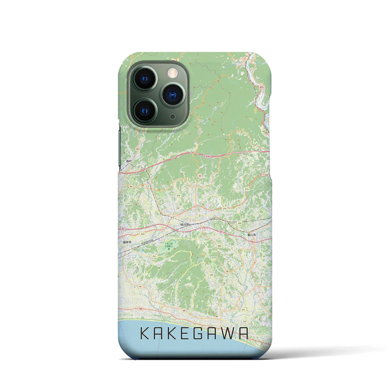 【掛川3(静岡県)】地図柄iPhoneケース(バックカバータイプ)