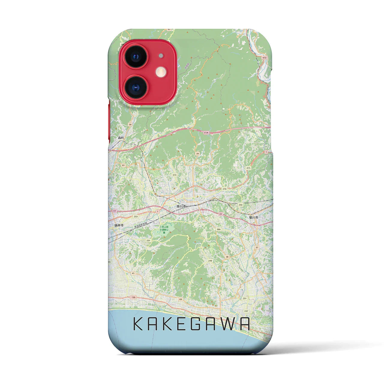 【掛川3(静岡県)】地図柄iPhoneケース(バックカバータイプ)
