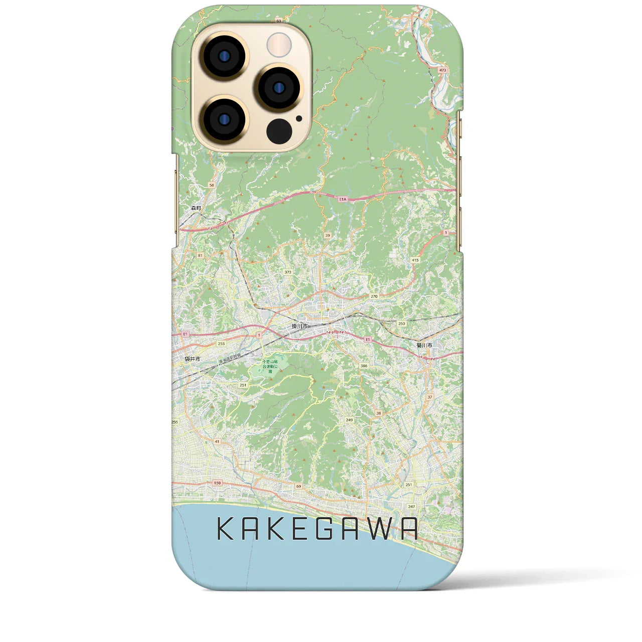 【掛川3(静岡県)】地図柄iPhoneケース(バックカバータイプ)
