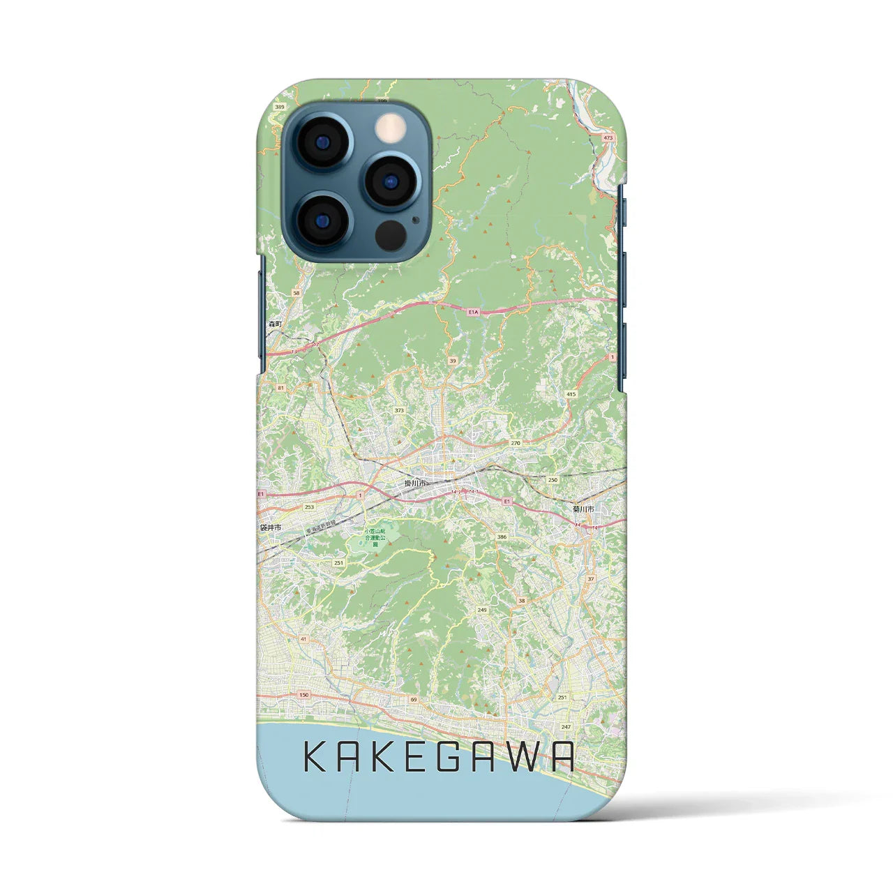 【掛川3(静岡県)】地図柄iPhoneケース(バックカバータイプ)