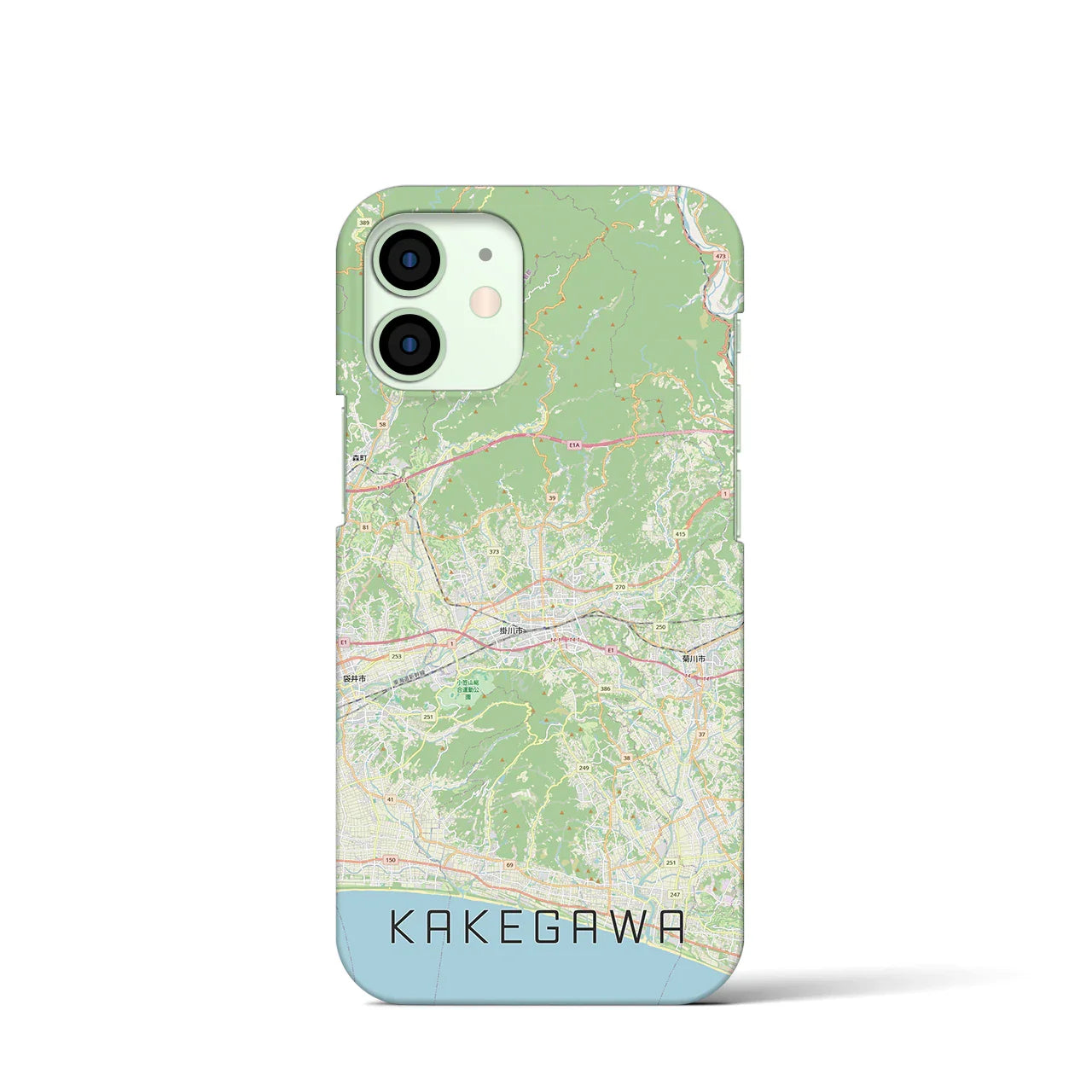 【掛川3(静岡県)】地図柄iPhoneケース(バックカバータイプ)